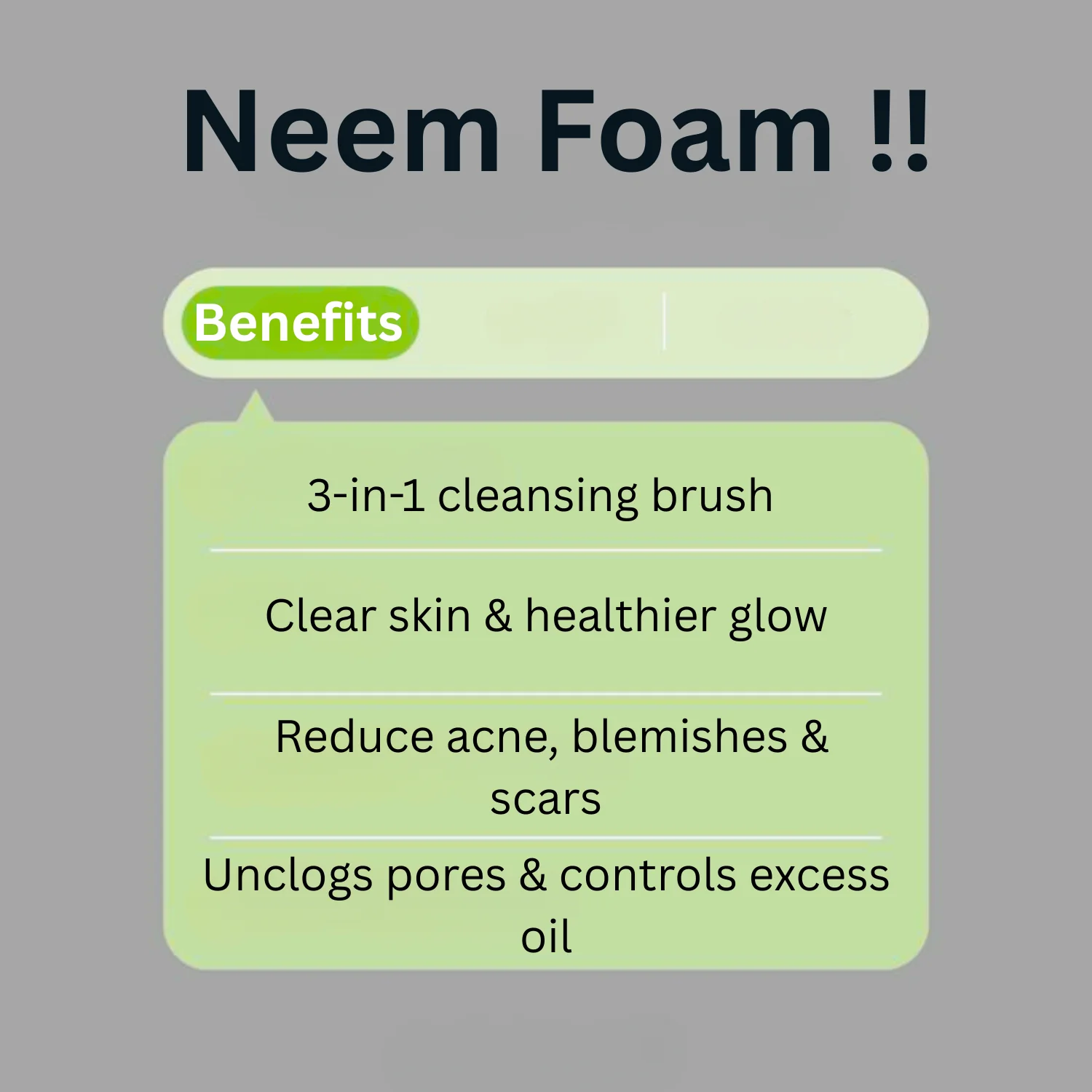 Anti Acne Neem Foaming Face Wash 150ml - Image 3