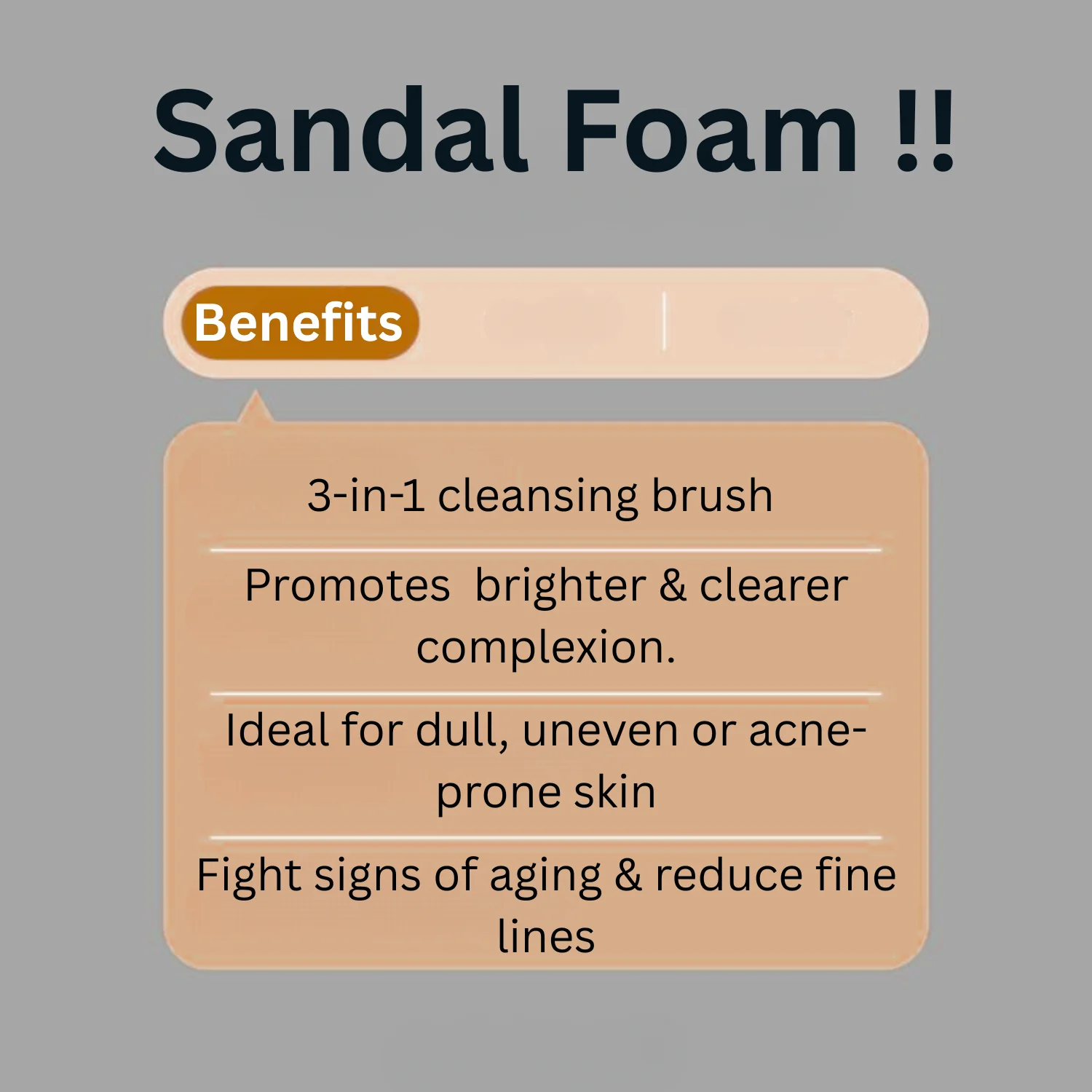 Anti Wrinkle Sandal Foaming Face Wash 150ml - Image 3