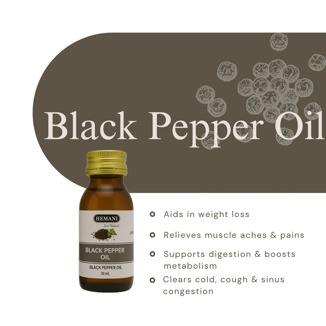 Black Pepper Herbal Oil 30ml - Image 3