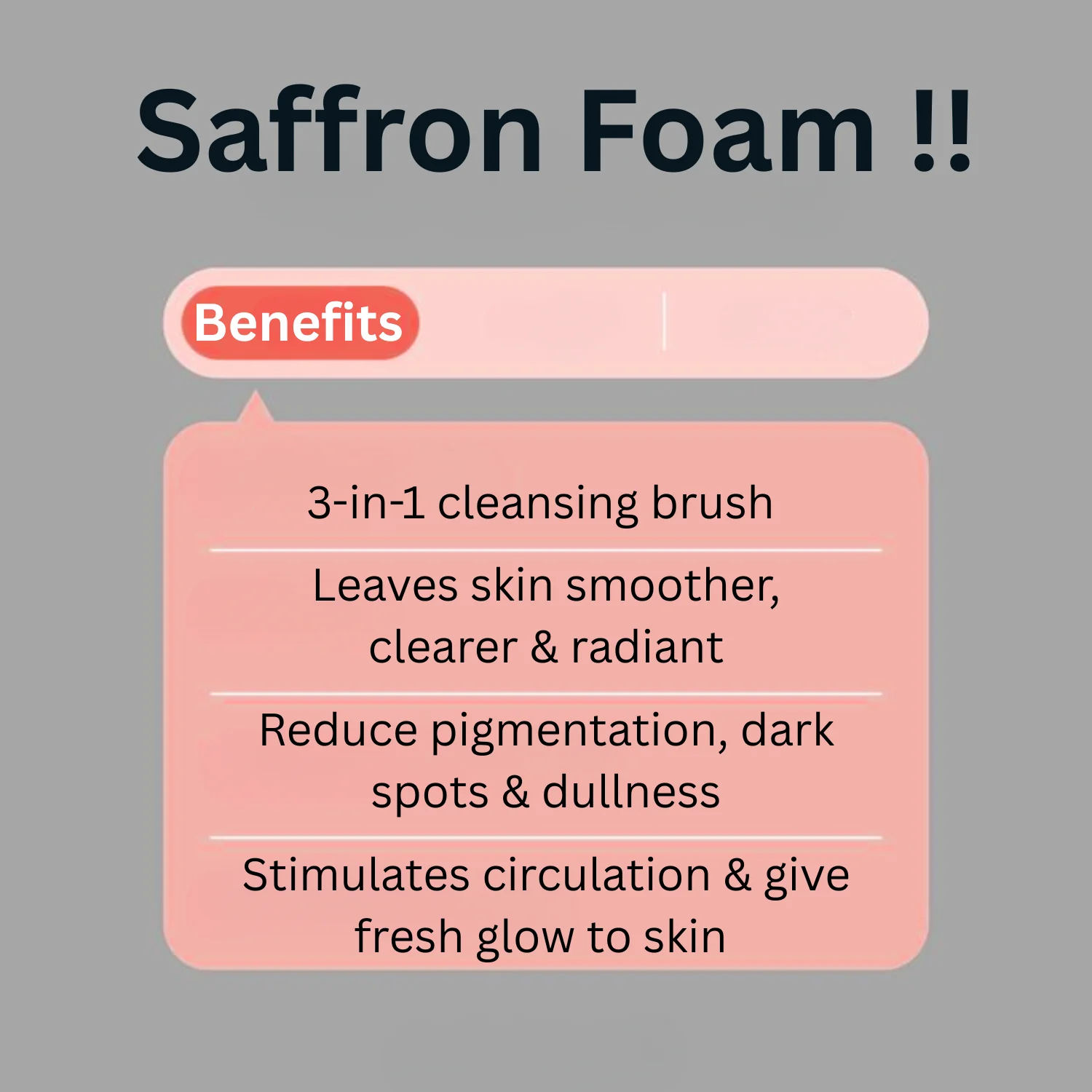 Brightening Saffron Foaming Face Wash 150ml - Image 3