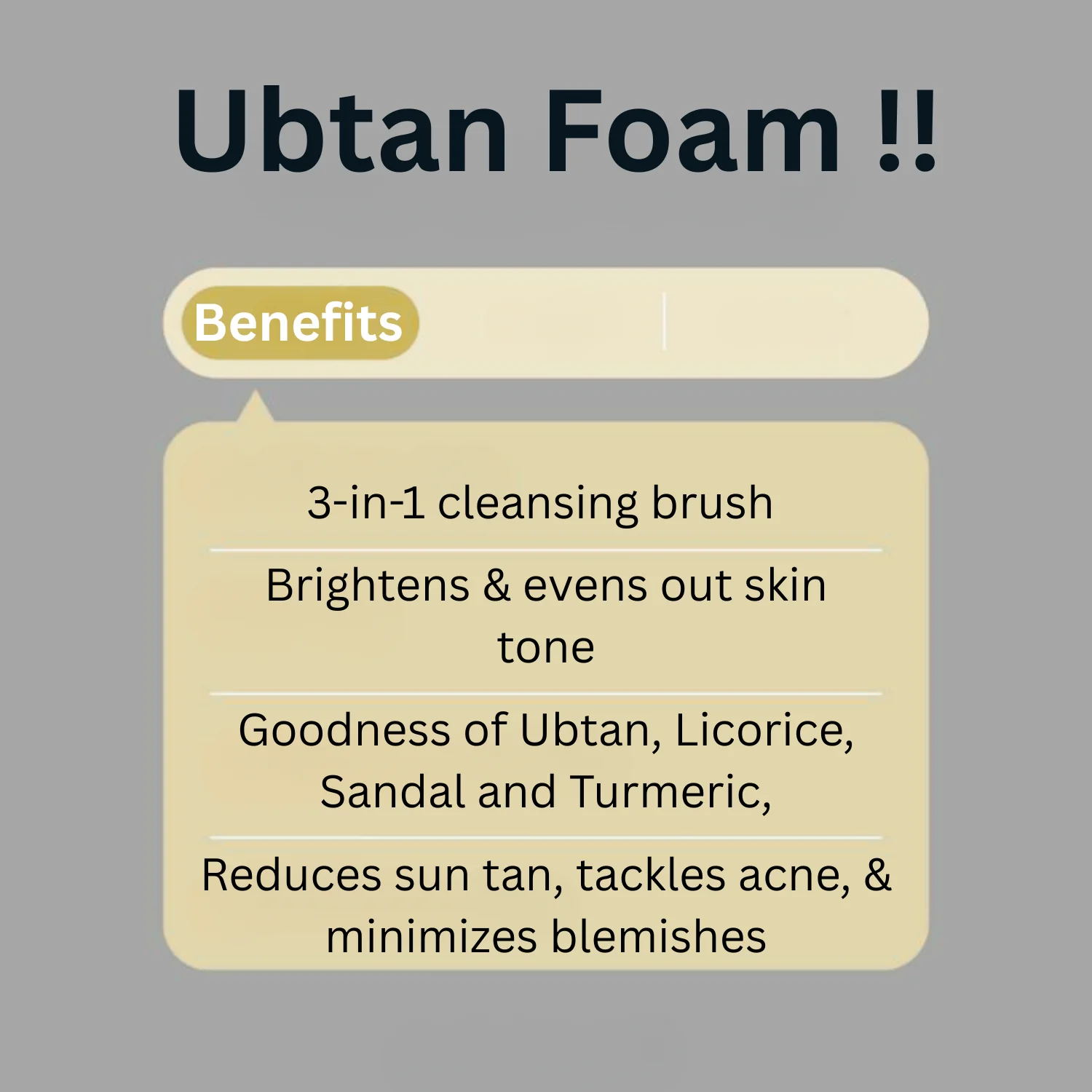 Extra Brightening Ubtan Foaming Face Wash 150ml - Image 3
