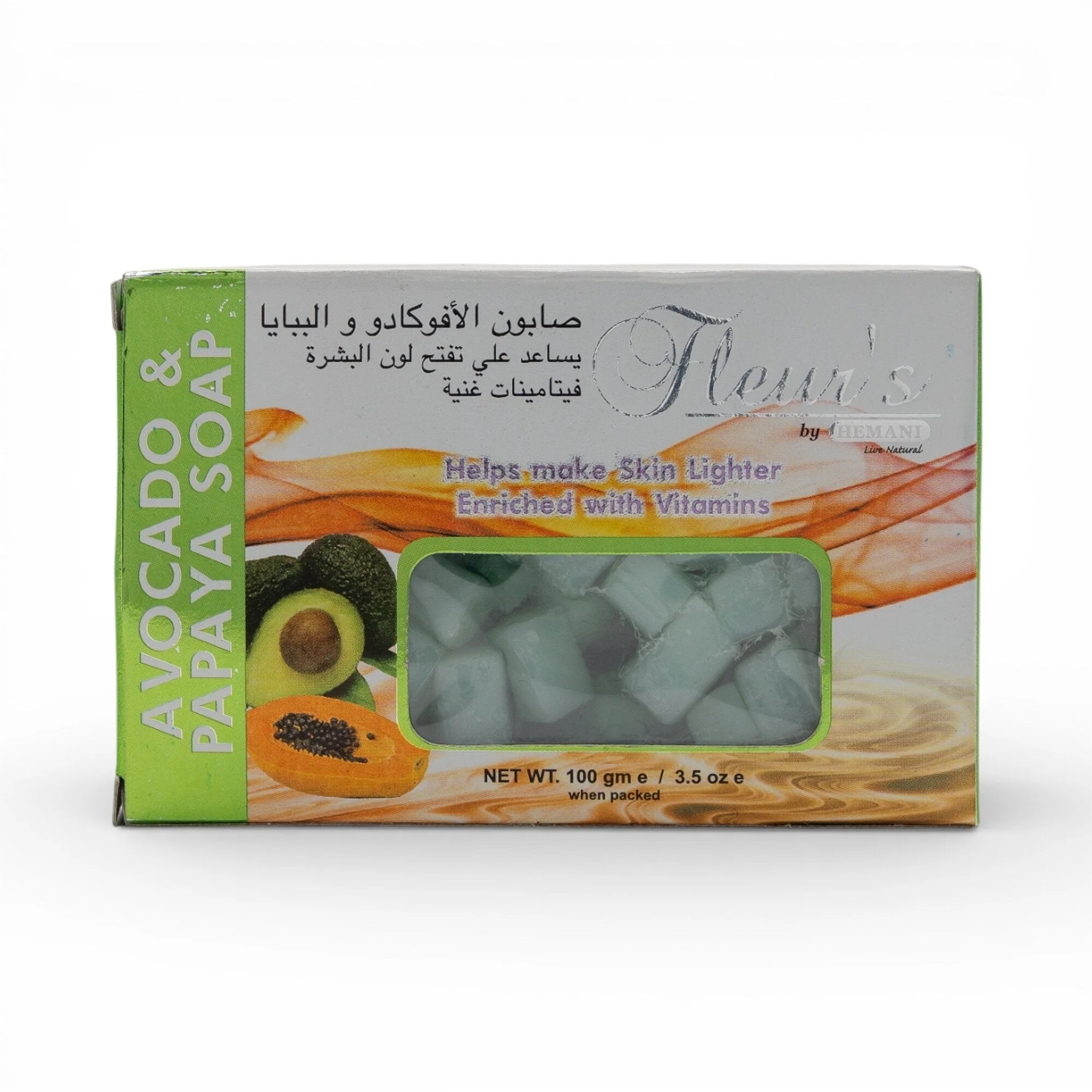 Fleurs Transparent Soap - Avocado & Papaya
