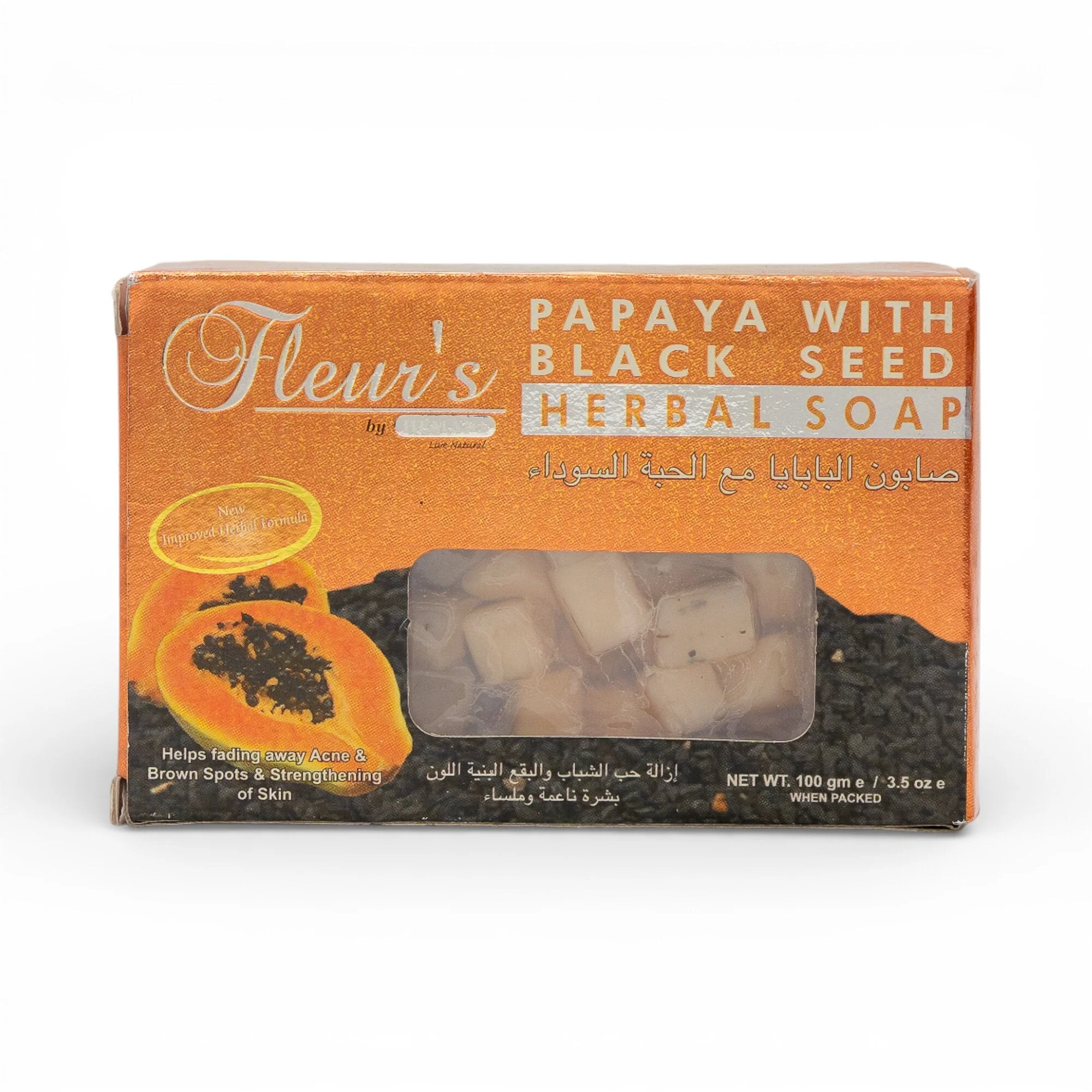Fleurs Transparent Soap - Black Seed & Papaya