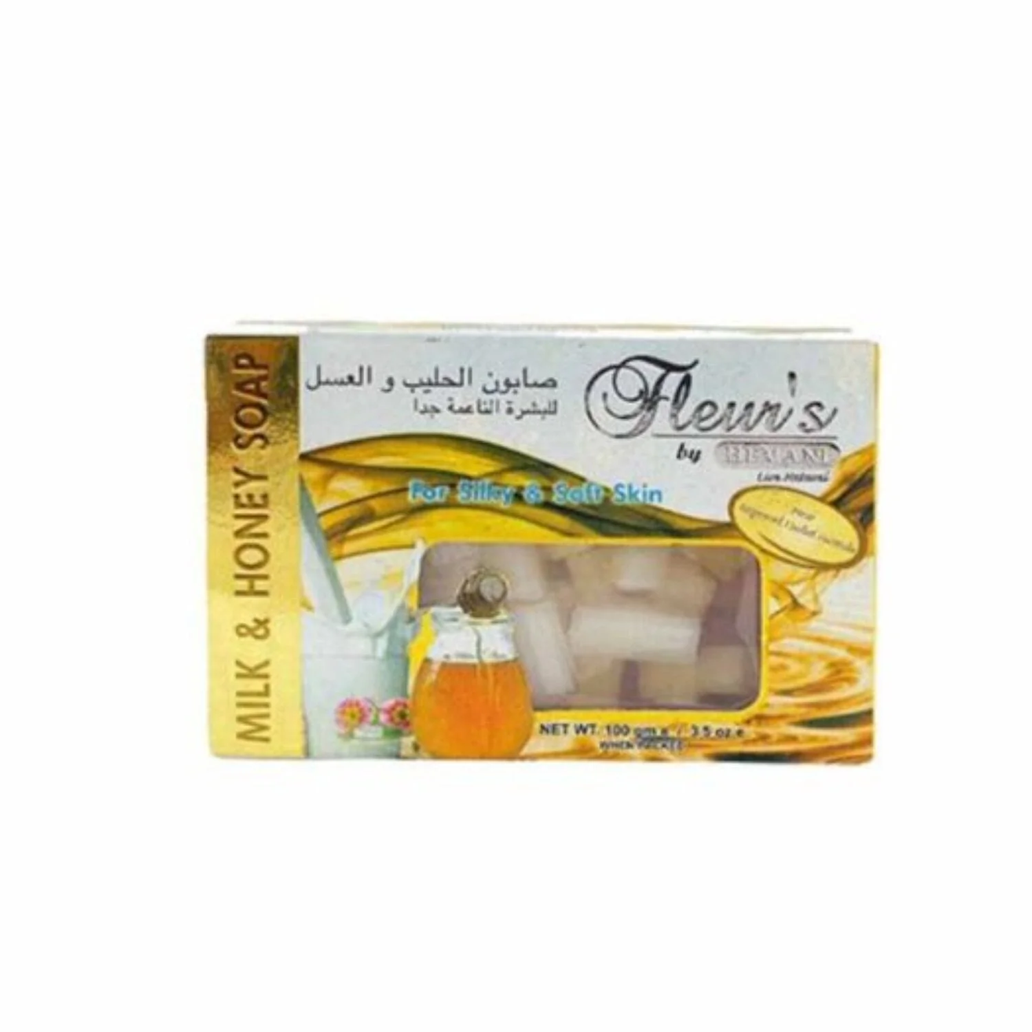 Fleurs Transparent Soap - Milk & Honey 100g - Image 3