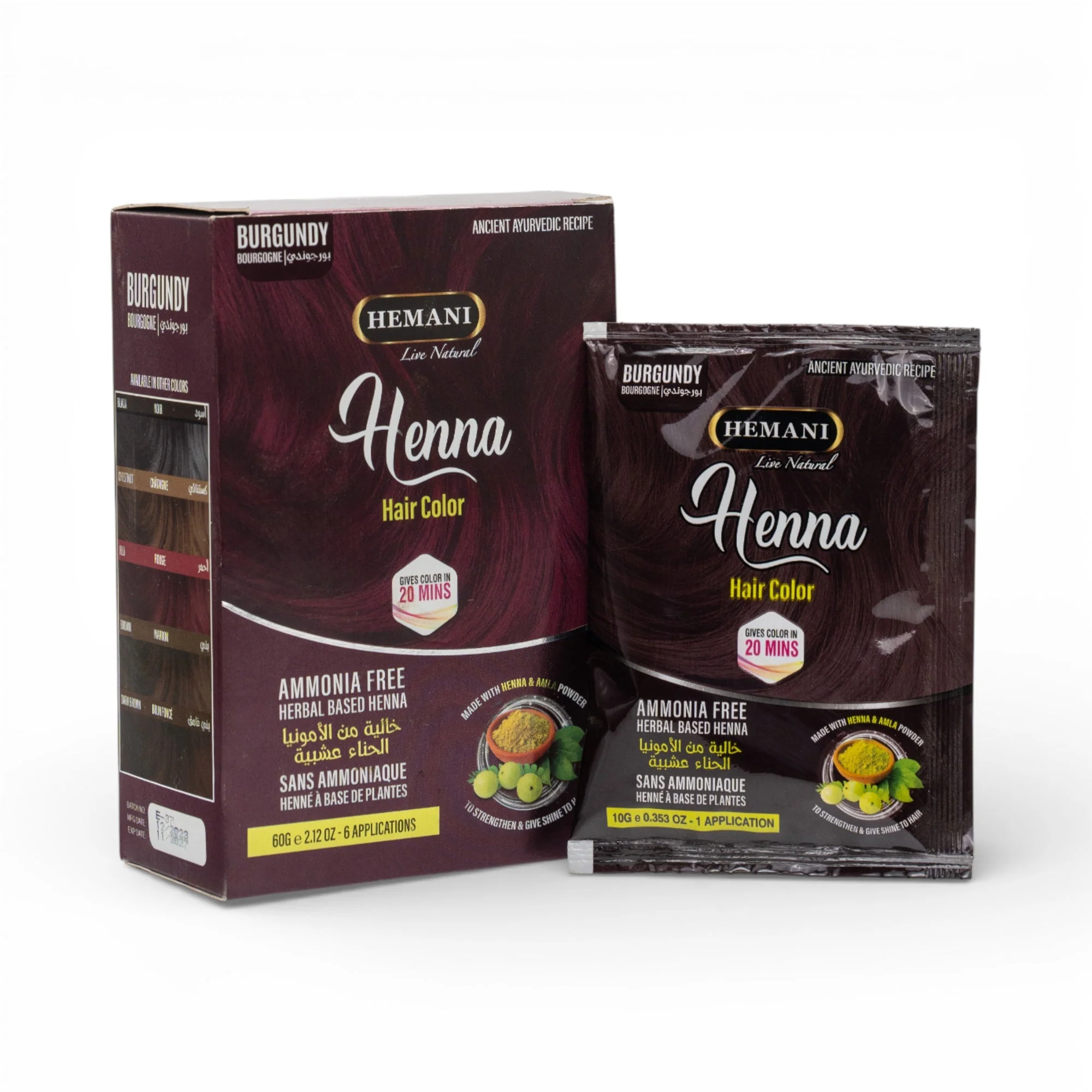 Henna Natural Hair Color 60g - Burgundy