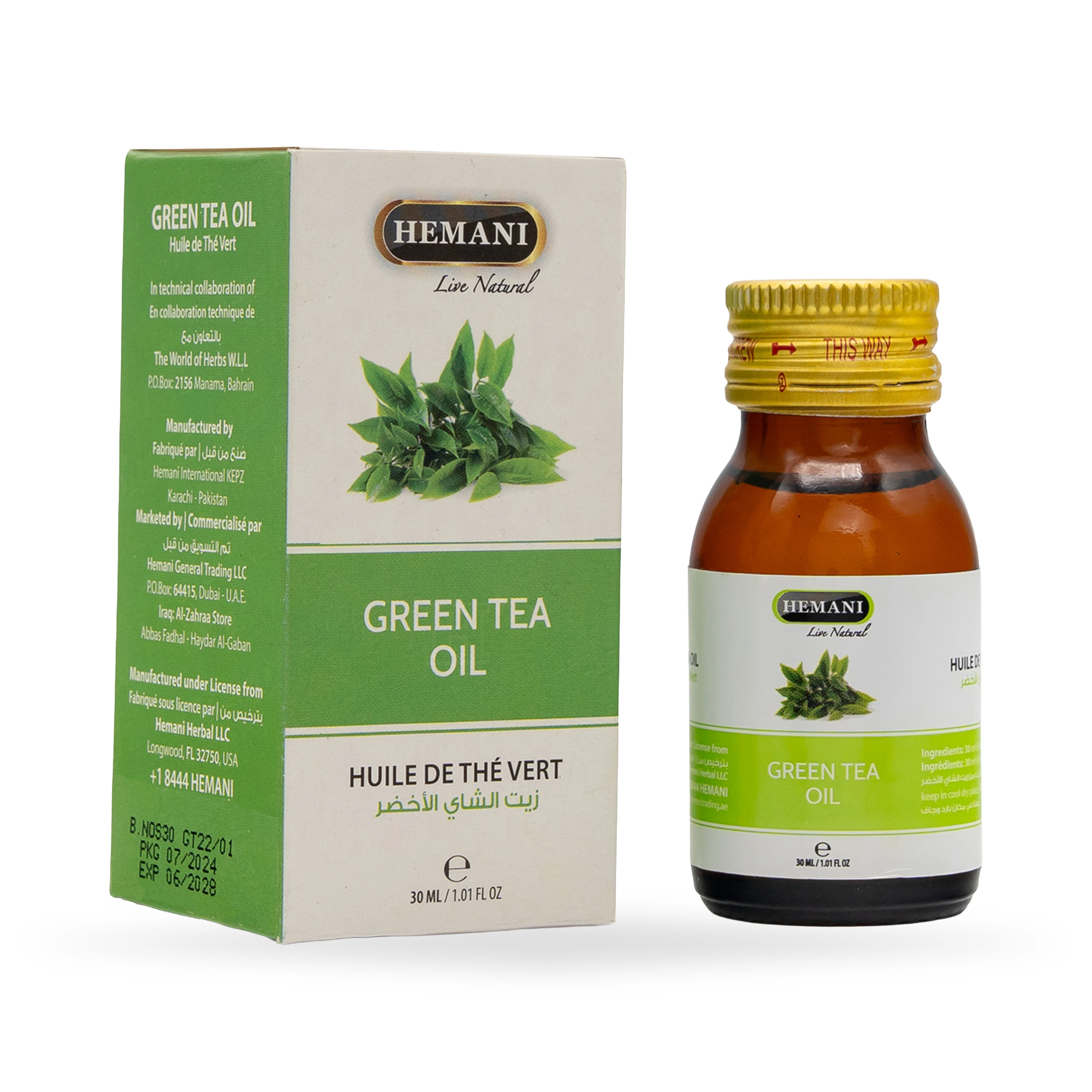 Herbal Oil 30ml - Green Tea