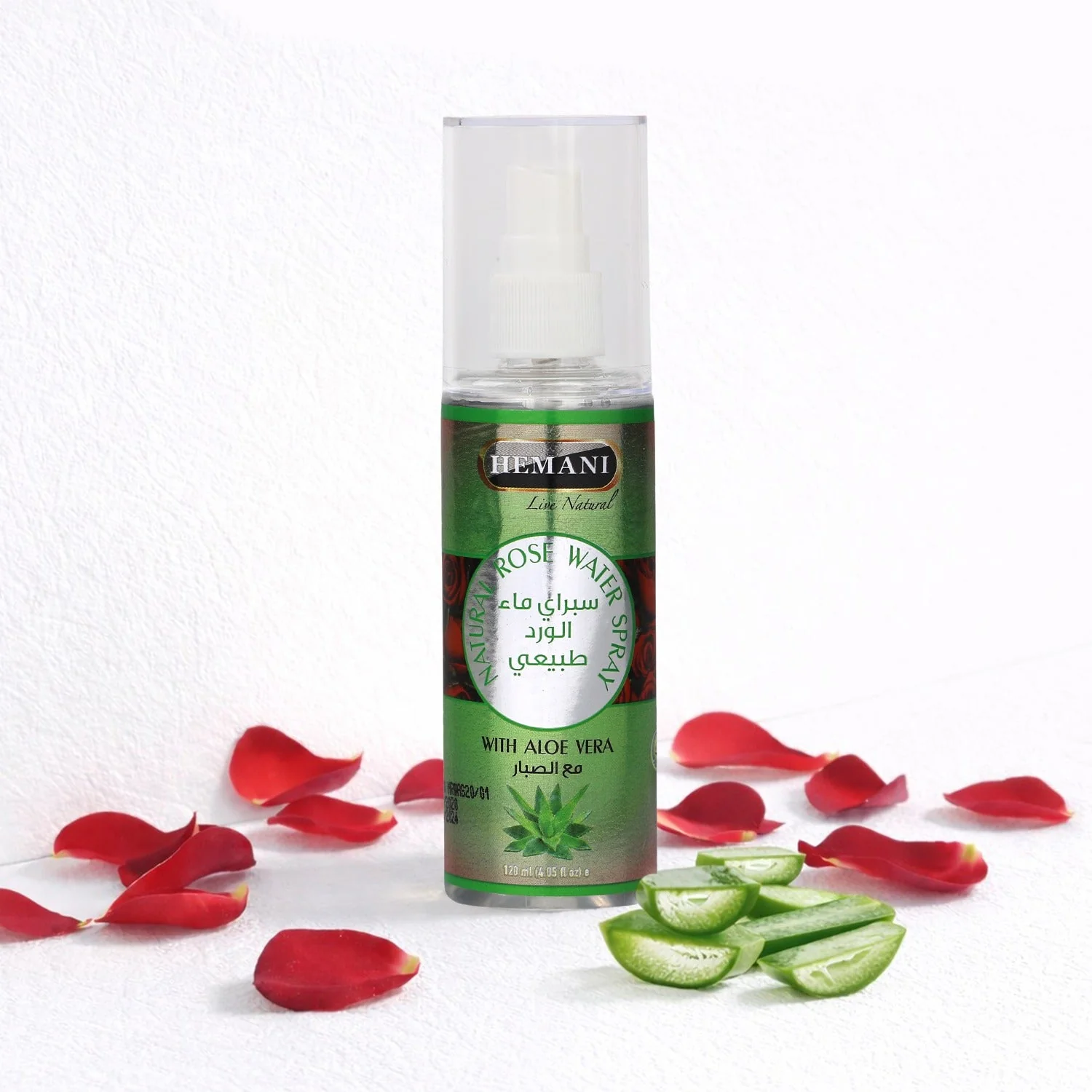 Herbal Rose with Aloe Vera Water Spray 120ml - Image 2