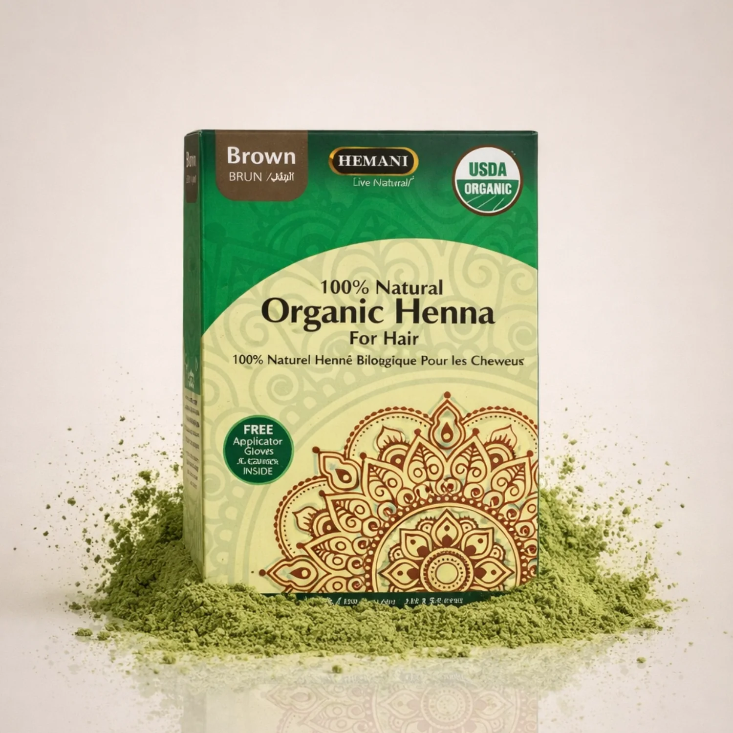 Organic Henna for Hair 100g - Brown - Image 2