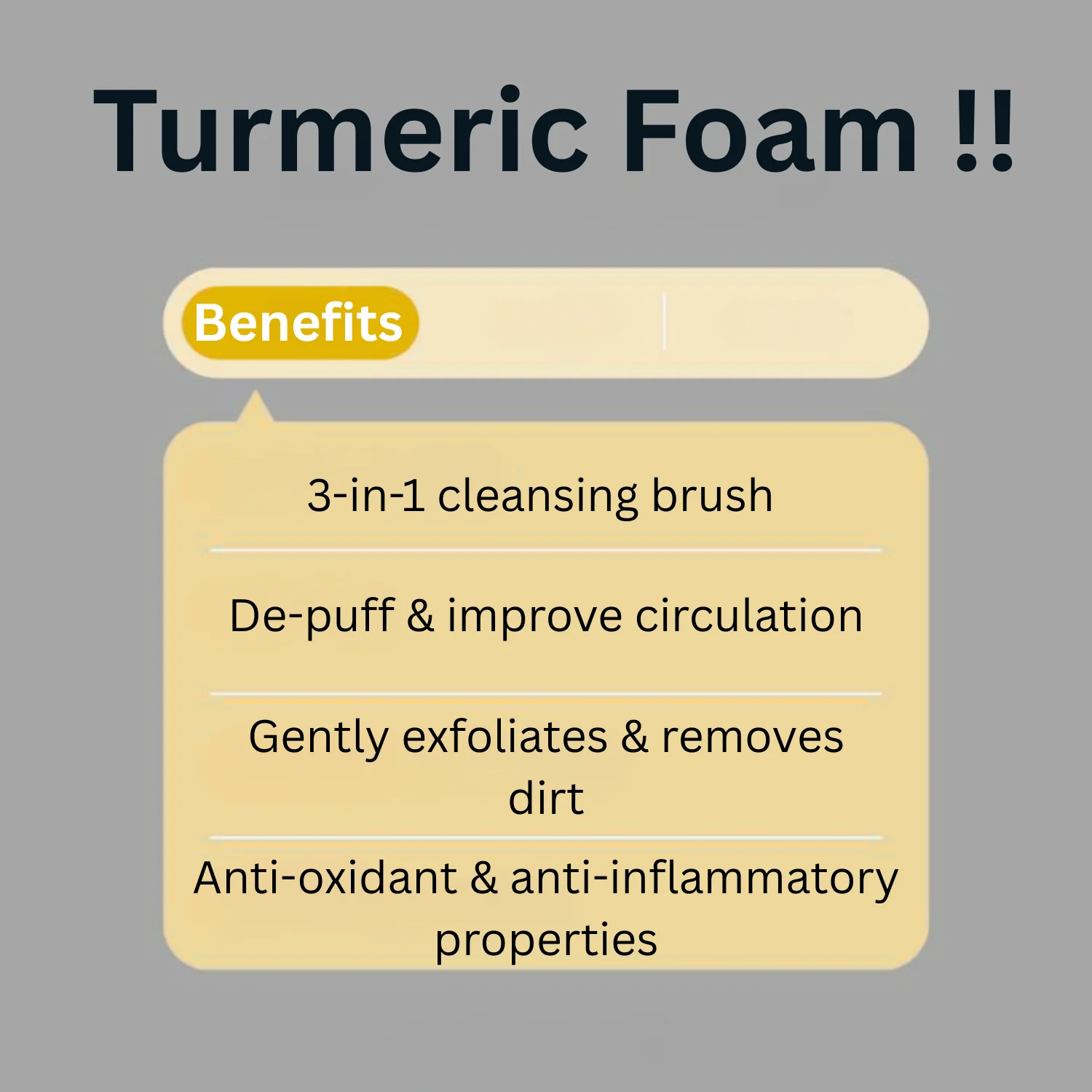 Purifying Turmeric Foaming Face Wash 150ml - Image 3