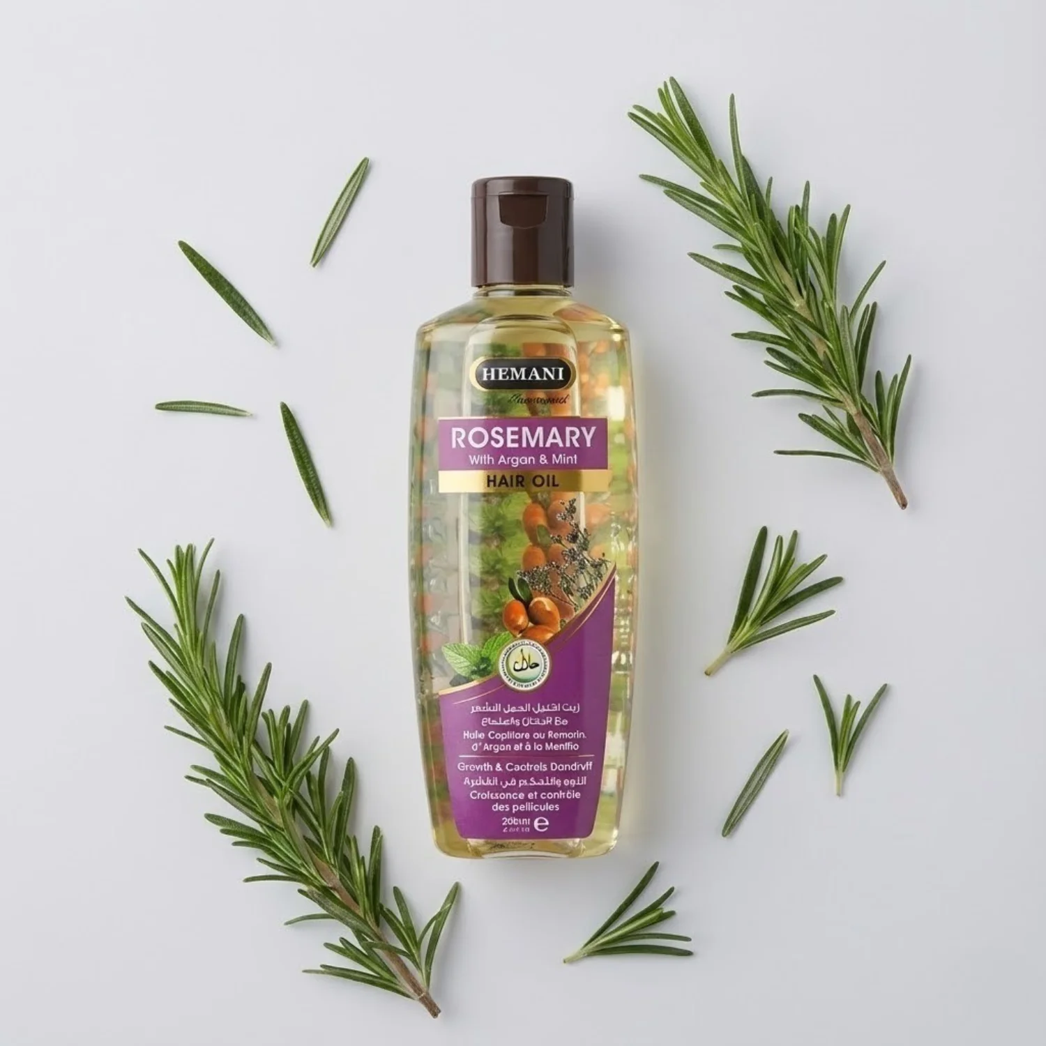 Rosemary Hair Oil with Argan & Mint 200ml - Image 2