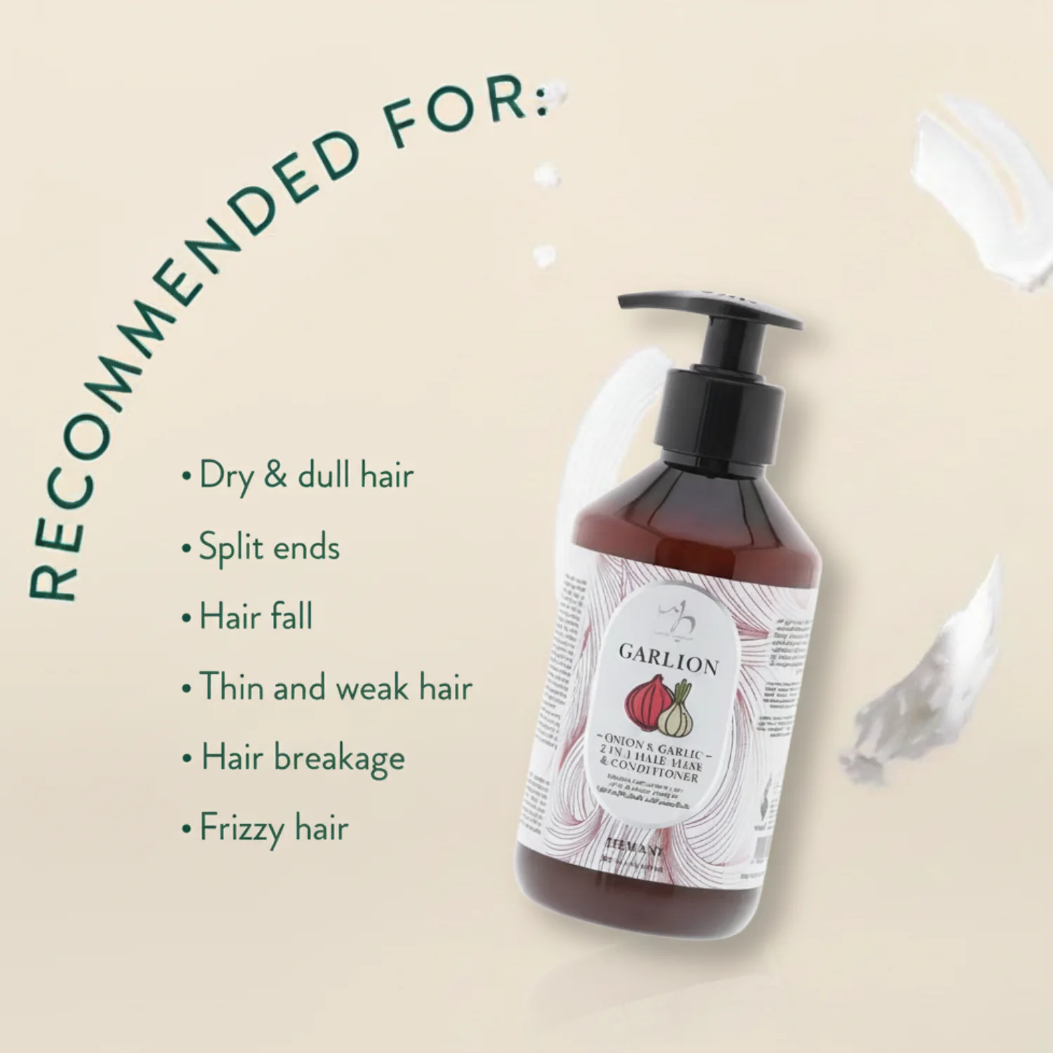 WB Garlion Onion & Garlic Hair Mask 2in1 Conditioner 300ml - Image 3